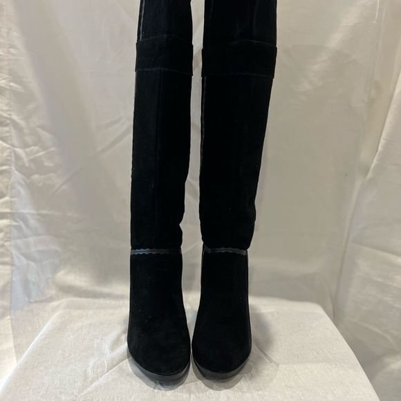 Reba black suede high boots size 8. - Picture 1 of 12